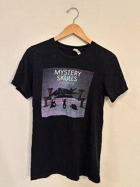 Mystery Skulls Graphic T-Shirt Black Bella + Canvas Size S